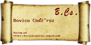 Bovics Csörsz névjegykártya
